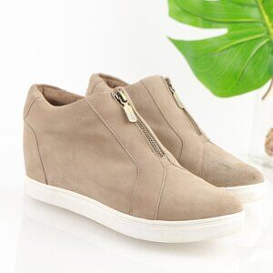Blondo Womens Glenda Boot Size 8 Tan Suede Hidden Wedge‎ Heel Zip Up Bootie